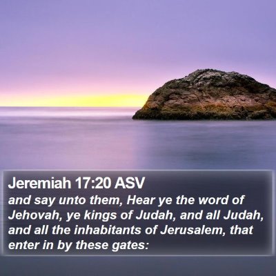 Jeremiah 17:20 ASV Bible Verse Image