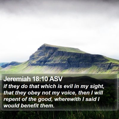 Jeremiah 18:10 ASV Bible Verse Image