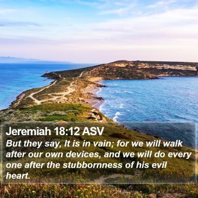 Jeremiah 18:12 ASV Bible Verse Image