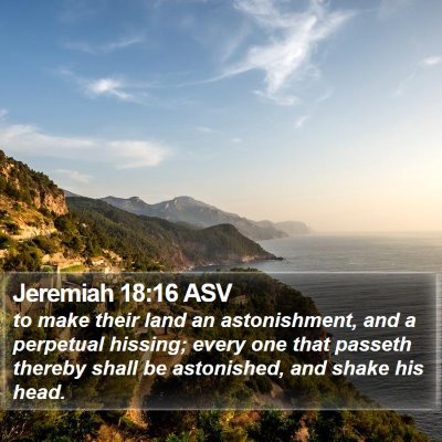 Jeremiah 18:16 ASV Bible Verse Image