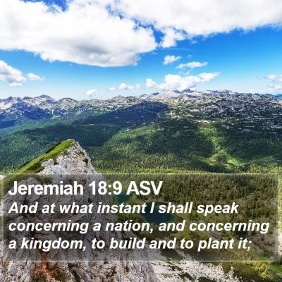 Jeremiah 18:9 ASV Bible Verse Image