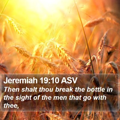 Jeremiah 19:10 ASV Bible Verse Image