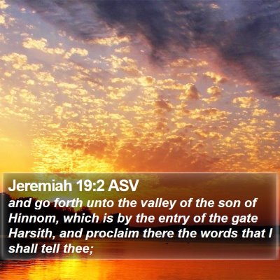 Jeremiah 19:2 ASV Bible Verse Image