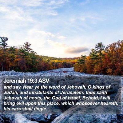 Jeremiah 19:3 ASV Bible Verse Image