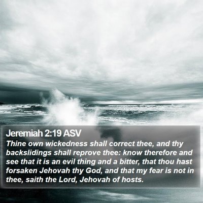 Jeremiah 2:19 ASV Bible Verse Image