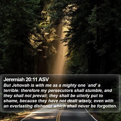 Jeremiah 20:11 ASV Bible Verse Image