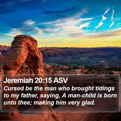 Jeremiah 20:15 ASV Bible Verse Image