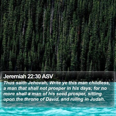 Jeremiah 22:30 ASV Bible Verse Image