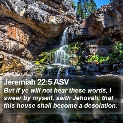 Jeremiah 22:5 ASV Bible Verse Image