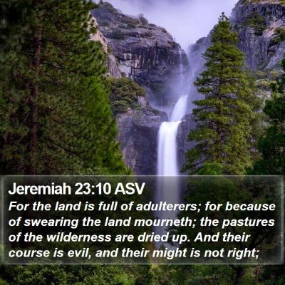 Jeremiah 23:10 ASV Bible Verse Image