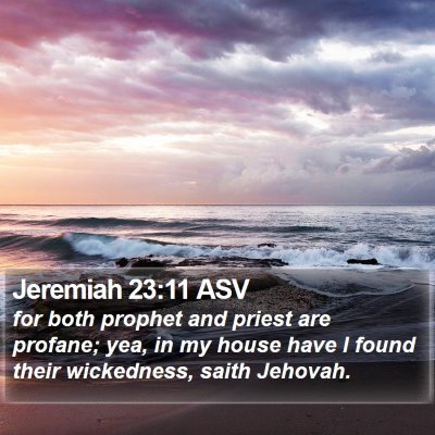 Jeremiah 23:11 ASV Bible Verse Image