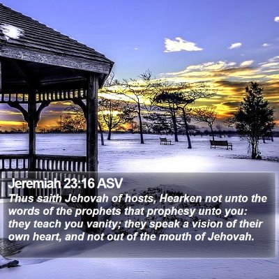Jeremiah 23:16 ASV Bible Verse Image