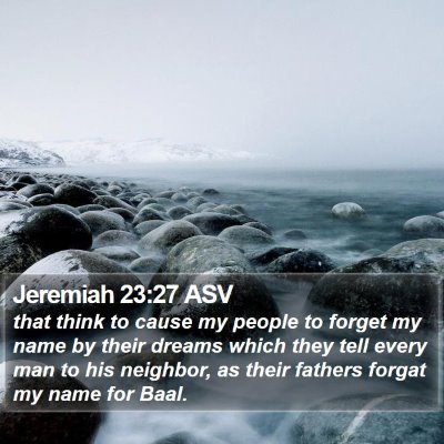 Jeremiah 23:27 ASV Bible Verse Image