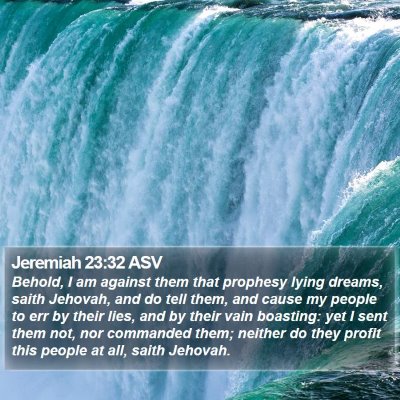 Jeremiah 23:32 ASV Bible Verse Image