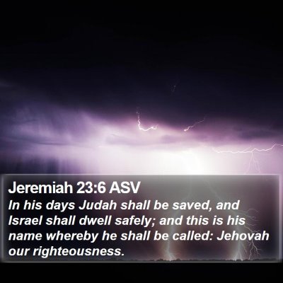 Jeremiah 23:6 ASV Bible Verse Image