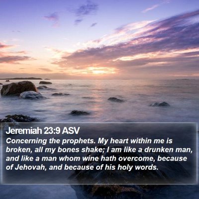 Jeremiah 23:9 ASV Bible Verse Image