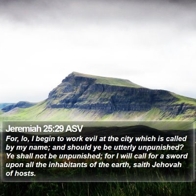 Jeremiah 25:29 ASV Bible Verse Image