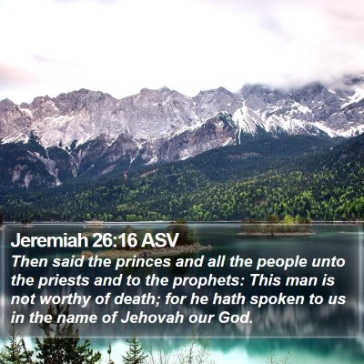 Jeremiah 26:16 ASV Bible Verse Image