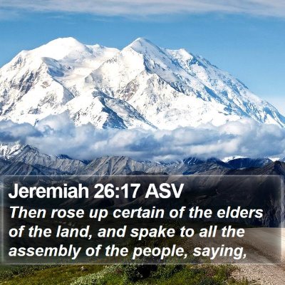 Jeremiah 26:17 ASV Bible Verse Image