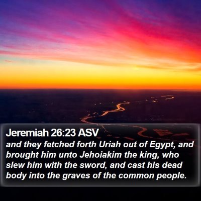 Jeremiah 26:23 ASV Bible Verse Image