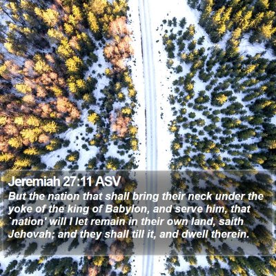Jeremiah 27:11 ASV Bible Verse Image