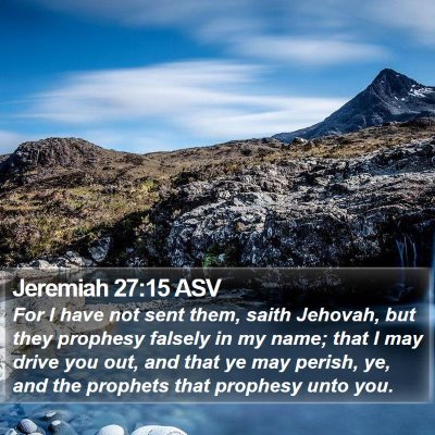 Jeremiah 27:15 ASV Bible Verse Image