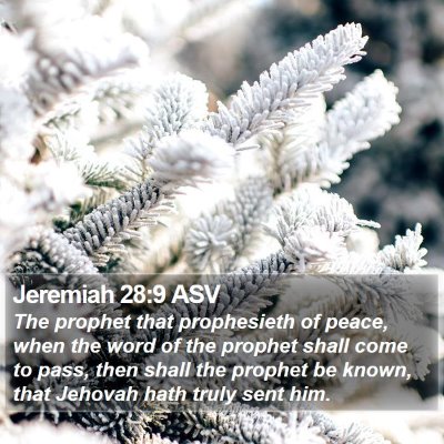 Jeremiah 28:9 ASV Bible Verse Image