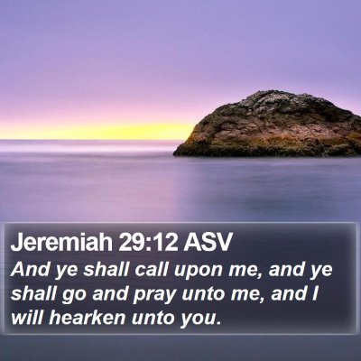 Jeremiah 29:12 ASV Bible Verse Image