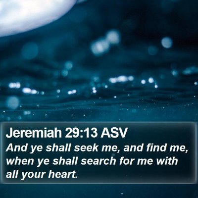 Jeremiah 29:13 ASV Bible Verse Image