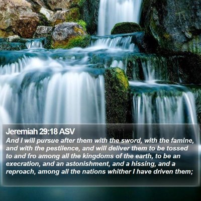 Jeremiah 29:18 ASV Bible Verse Image