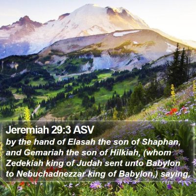 Jeremiah 29:3 ASV Bible Verse Image