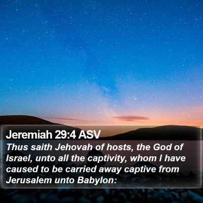 Jeremiah 29:4 ASV Bible Verse Image