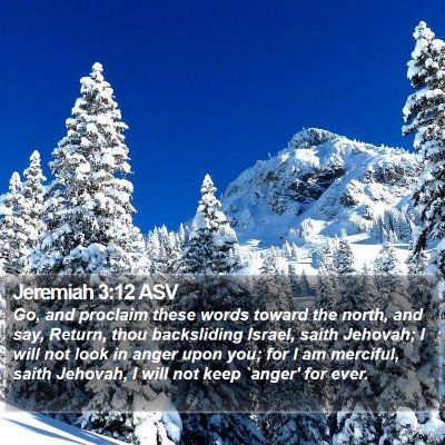 Jeremiah 3:12 ASV Bible Verse Image