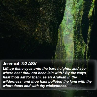Jeremiah 3:2 ASV Bible Verse Image