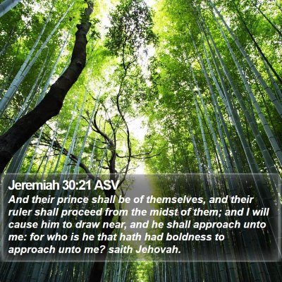 Jeremiah 30:21 ASV Bible Verse Image