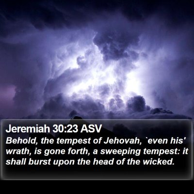 Jeremiah 30:23 ASV Bible Verse Image