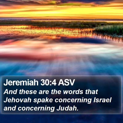 Jeremiah 30:4 ASV Bible Verse Image