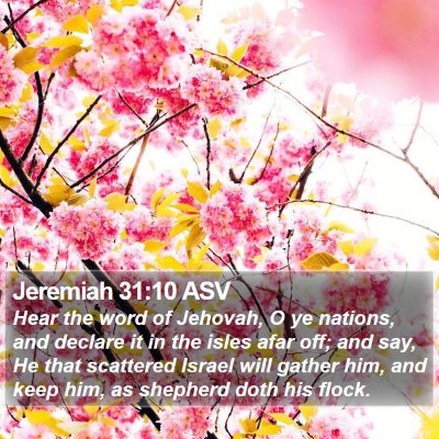 Jeremiah 31:10 ASV Bible Verse Image