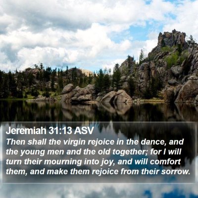 Jeremiah 31:13 ASV Bible Verse Image