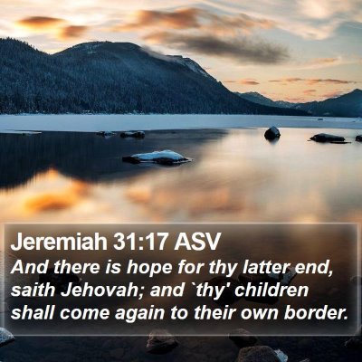 Jeremiah 31:17 ASV Bible Verse Image
