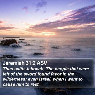 Jeremiah 31:2 ASV Bible Verse Image