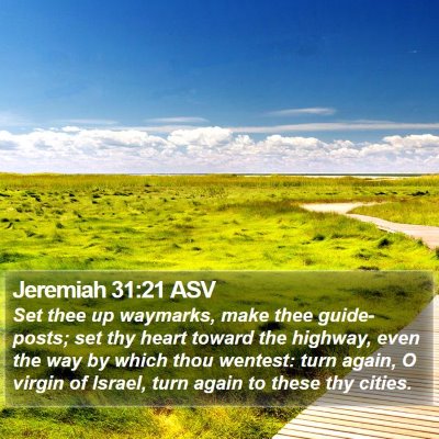 Jeremiah 31:21 ASV Bible Verse Image
