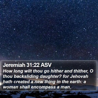 Jeremiah 31:22 ASV Bible Verse Image
