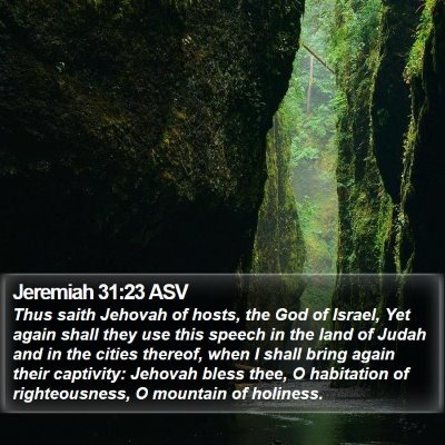 Jeremiah 31:23 ASV Bible Verse Image