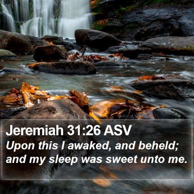 Jeremiah 31:26 ASV Bible Verse Image