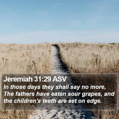 Jeremiah 31:29 ASV Bible Verse Image