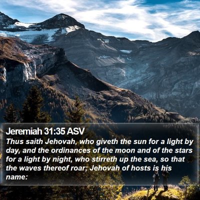 Jeremiah 31:35 ASV Bible Verse Image