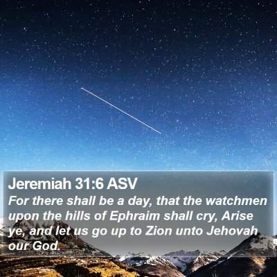 Jeremiah 31:6 ASV Bible Verse Image
