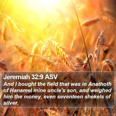 Jeremiah 32:9 ASV Bible Verse Image