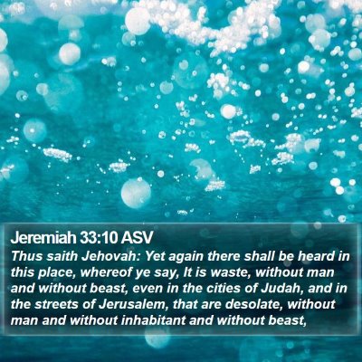 Jeremiah 33:10 ASV Bible Verse Image